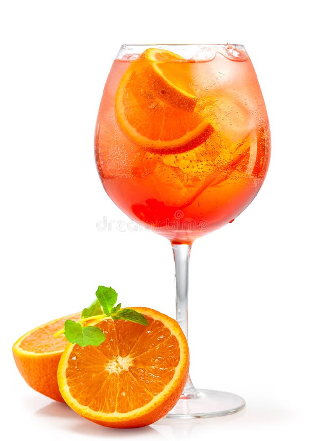 Glas van aperol spritz cocktail