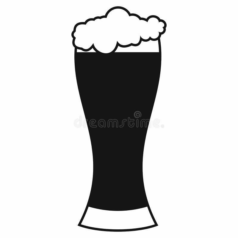 Glas van bierpictogram, eenvoudige stijl stock illustratie Glas van bierpictogram, eenvoudige stijl stock illustratie