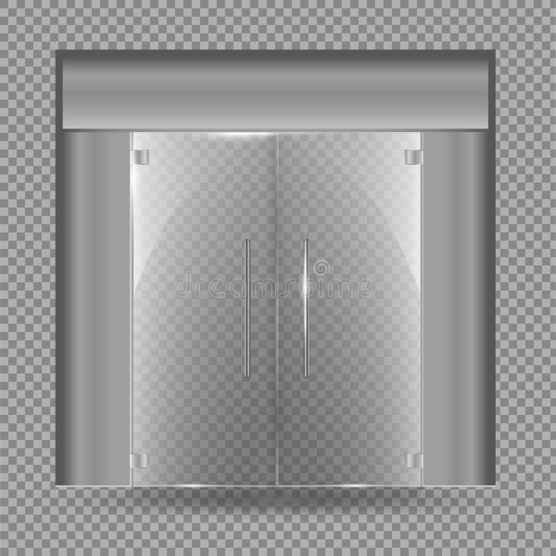 Glasdeur op transparante achtergrond wordt geïsoleerd die Vector illustratie vector illustratie Glasdeur op transparante achtergrond wordt geïsoleerd die Vector illustratie vector illustratie