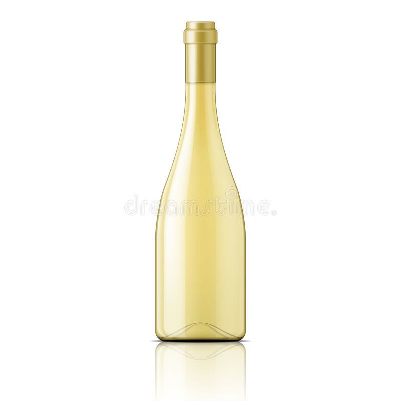Glasfles met witte wijn wordt gevuld die