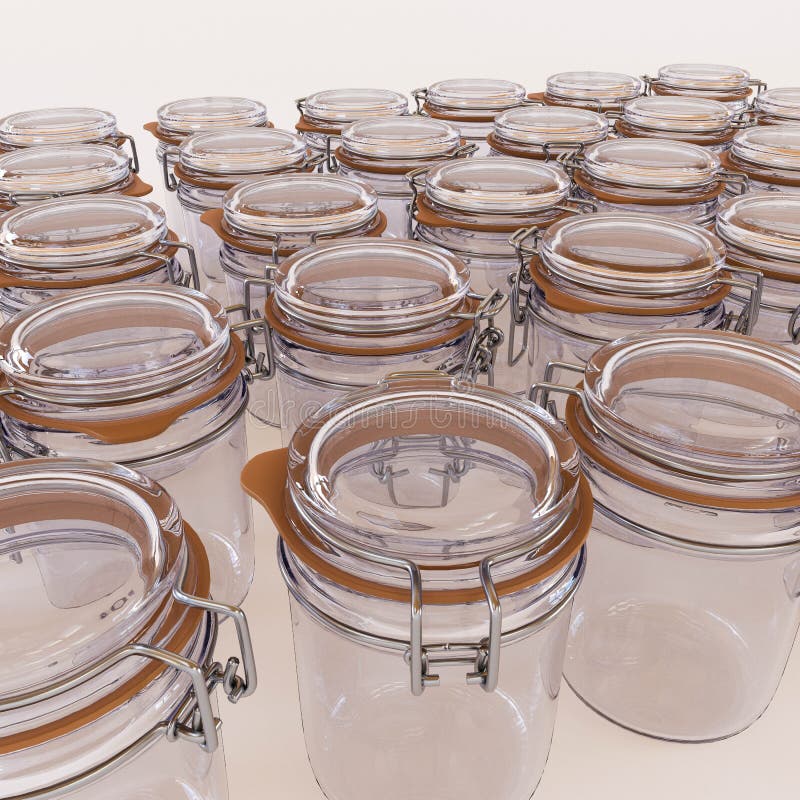 Glasgefäße lokalisiert auf weißem Hintergrund stock abbildung Glasgefäße lokalisiert auf weißem Hintergrund stock abbildung