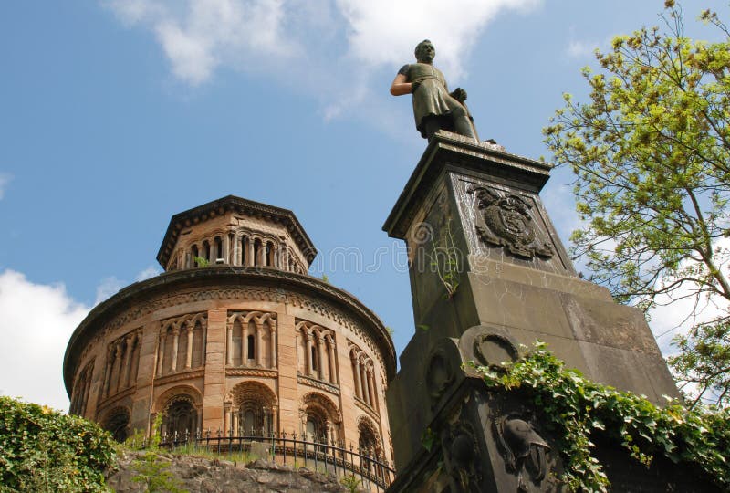 Glasgow Necropolis Statue en Mausoleum stock fotografie Glasgow Necropolis Statue en Mausoleum stock fotografie