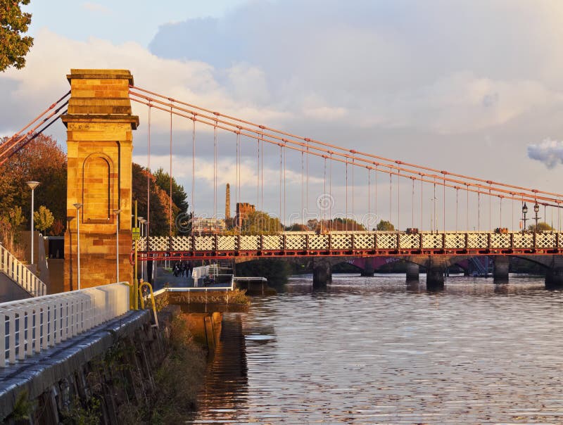 Glasgow Suspension Bridge stock image. Image of outdoors 83496989