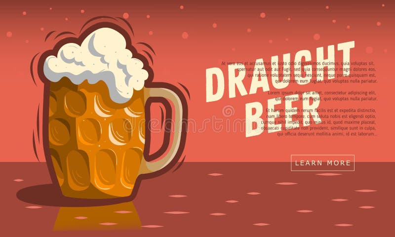 Glasmok Ontwerpbier met Schuim royalty-vrije illustratie Glasmok Ontwerpbier met Schuim royalty-vrije illustratie