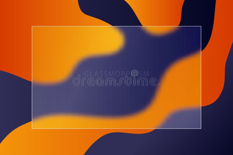 Glasmorfism, effekt med genomskinlig glasplatta på abstrakt bakgrundsfärg. frostade akryl- eller mattplexiglas-plattor