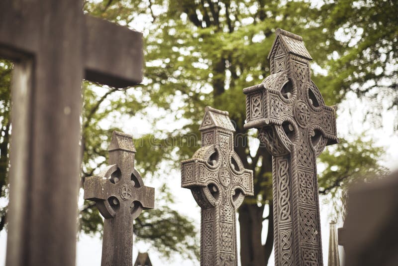 High Cross of the scriptures and cathedral GLASNEVIN CEMETERY . DUBLIN. IRELAND