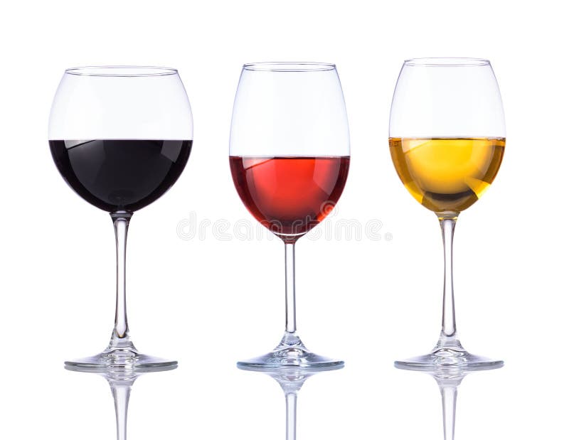 Glasrot, Rose und Weißwein lokalisiert auf weißem Hintergrund lizenzfreies stockfoto Glasrot, Rose und Weißwein lokalisiert auf weißem Hintergrund lizenzfreies stockfoto