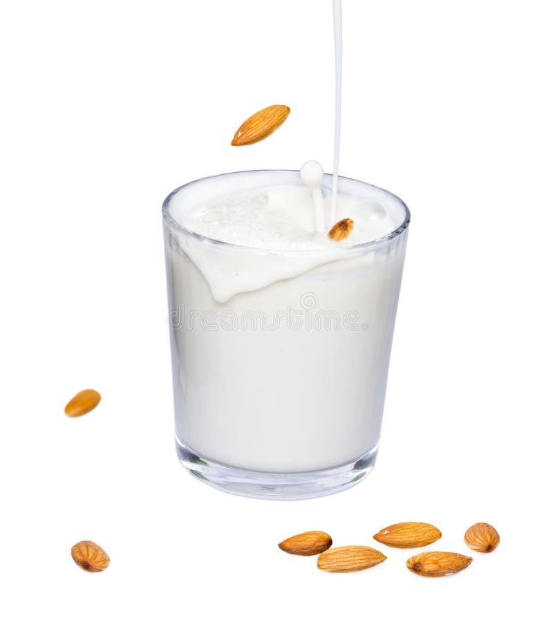 Glass Of Almond Milk. Royalty Free Stock Photography Image 35378567