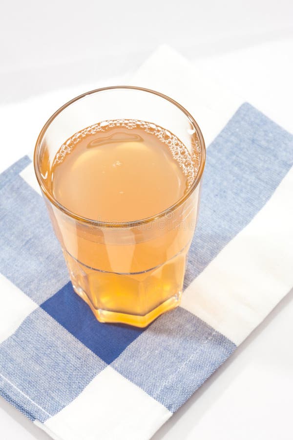 Glass of apple juice