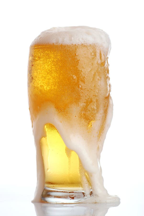 Glass of beer close-up