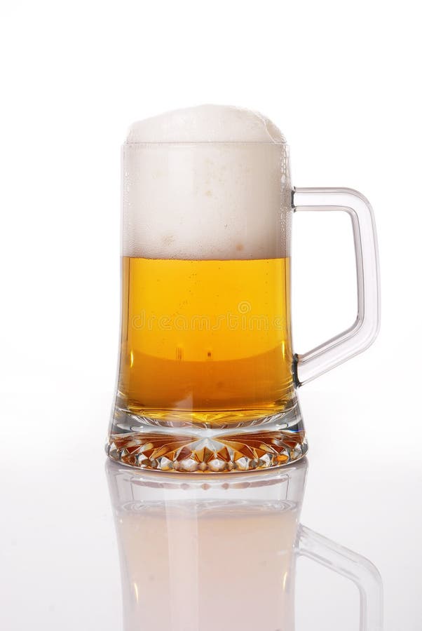 Glass of beer close-up