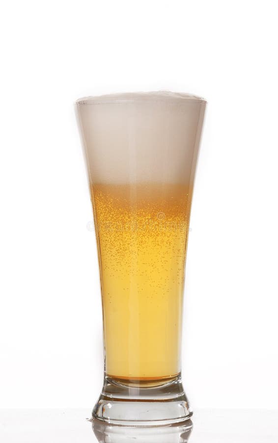 Glass of beer close-up