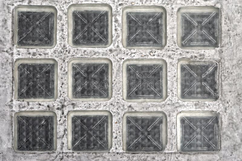 Glass blocks floor royalty free stock photography