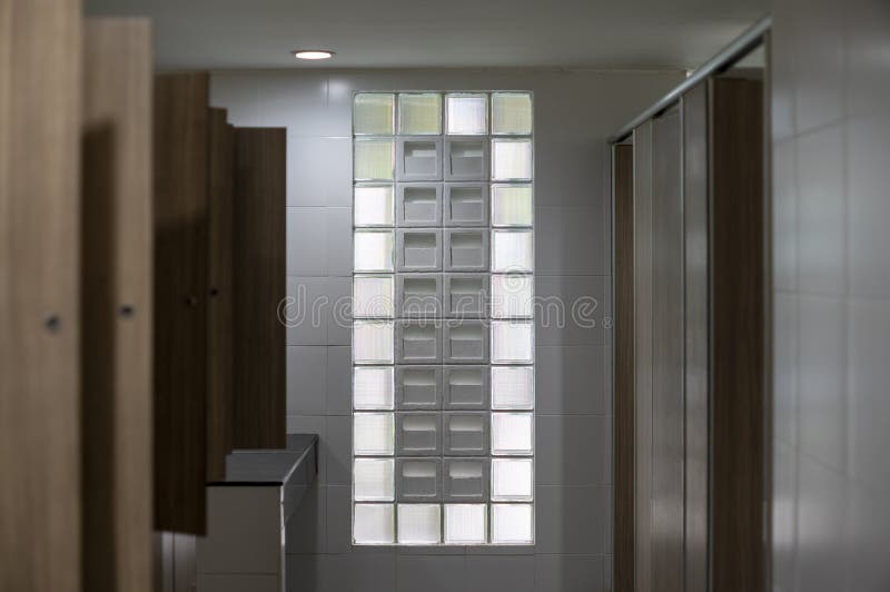 Glass Blocks Wall Allowing Light To Enter Building Interior Stock Image Image of allowing