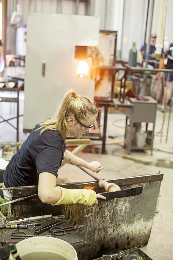 Glass blower stock images