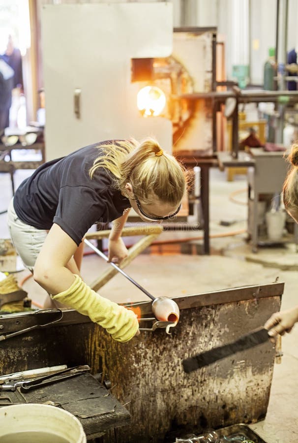 Glass blower stock images