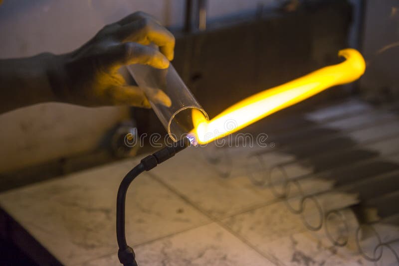 Glass Blowing stock image. Image of industry, dragon 75396783