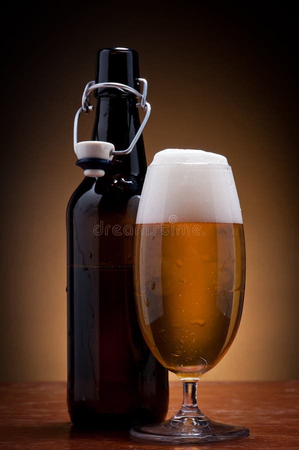 Glass and bottle of beer stock photo. Image of beer, alcohol 25114270