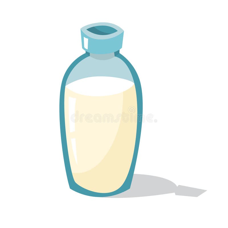 Glass bottle of fresh organic milk. Natural vector illustration Glass bottle of fresh organic milk. Natural vector illustration