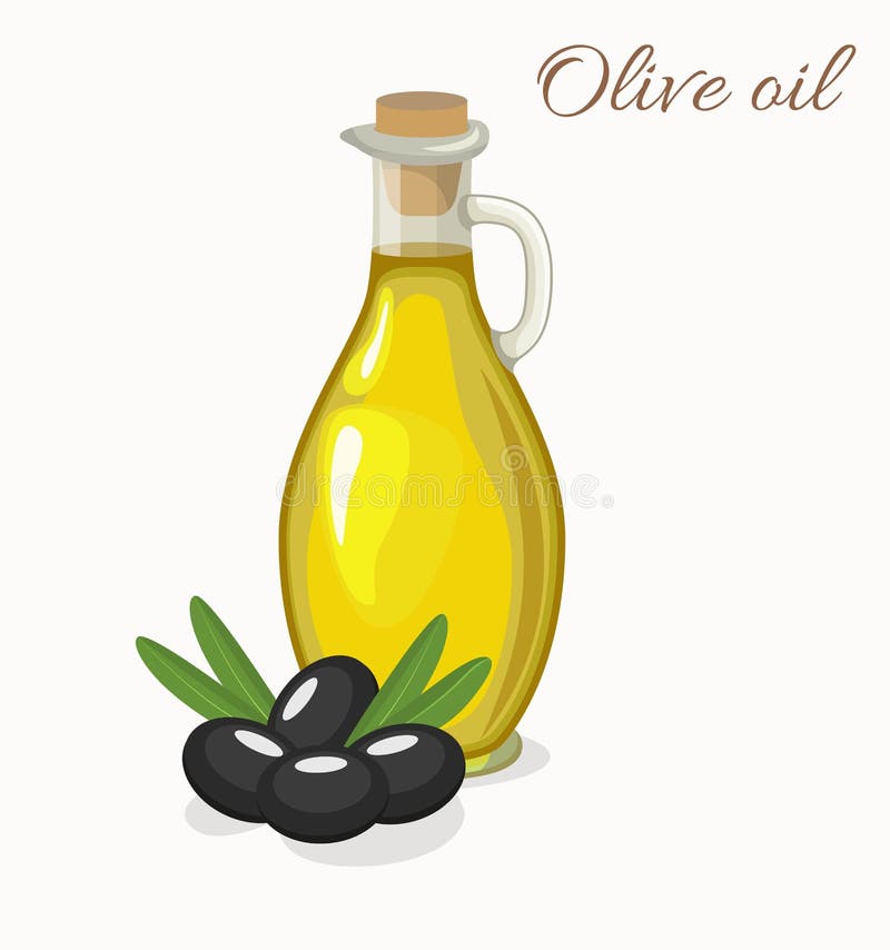 Glass bottle jug of olive oil