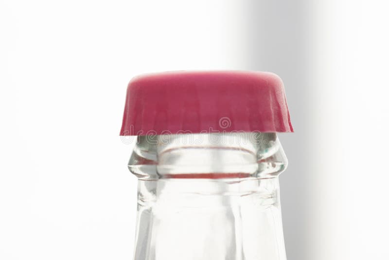 Glass Bottle with Plastic Cap Stock Photo Image of white, plastic