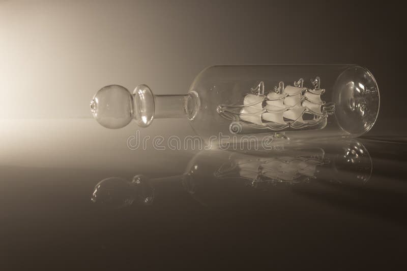 Glass bottle ship