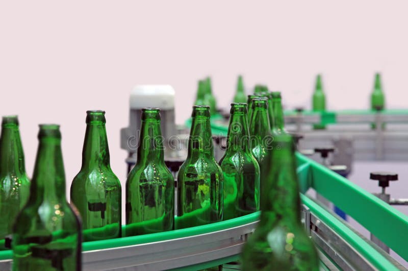 Glass bottles for beer. Equipment, automation.