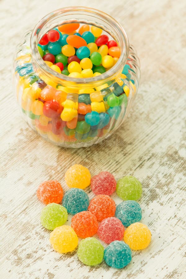 Glass Bowl Full of Jelly Beans Stock Image Image of bright, group