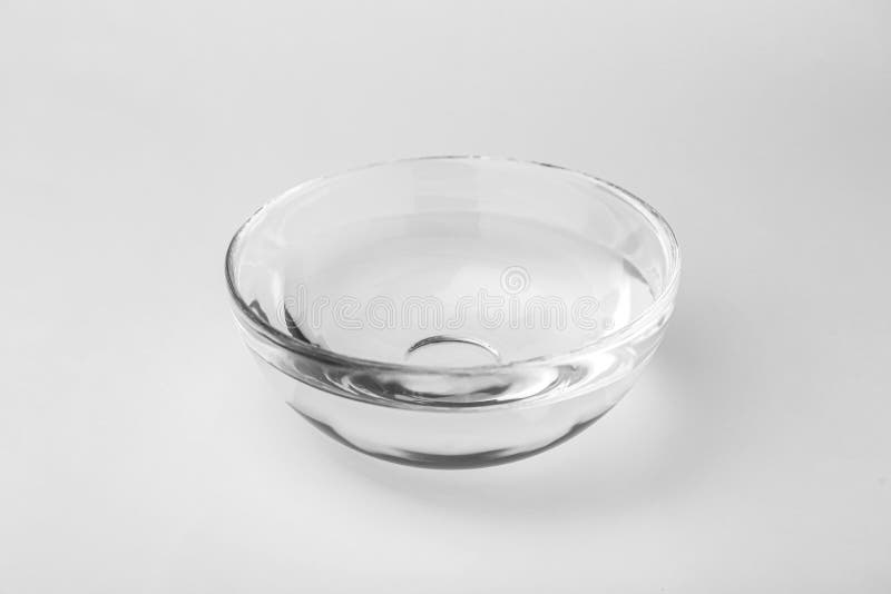 Glass Bowl Full of Water on White Background Stock Photo Image of