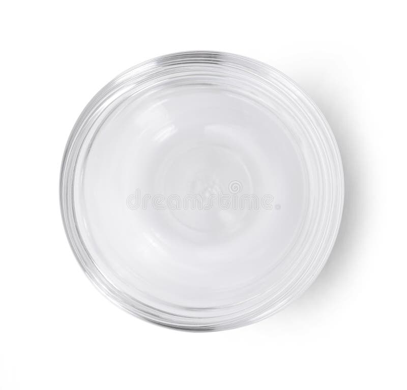 Glass Bowl Isolated on White Background Stock Photo Image of dish