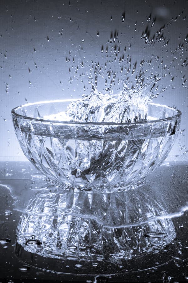 Water splash in a bowl stock photo. Image of studio, glass 33257372