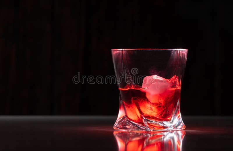 Brandy on the rocks stock image. Image of liquid, hard 14656957