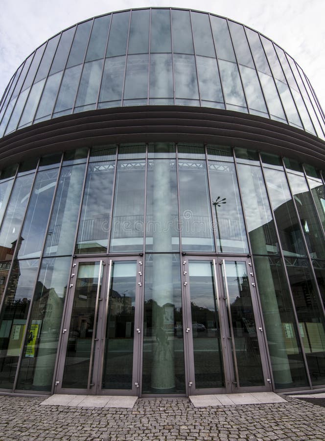 Glass Building Auditorium Of The Academy Of Music In Poznan Editorial