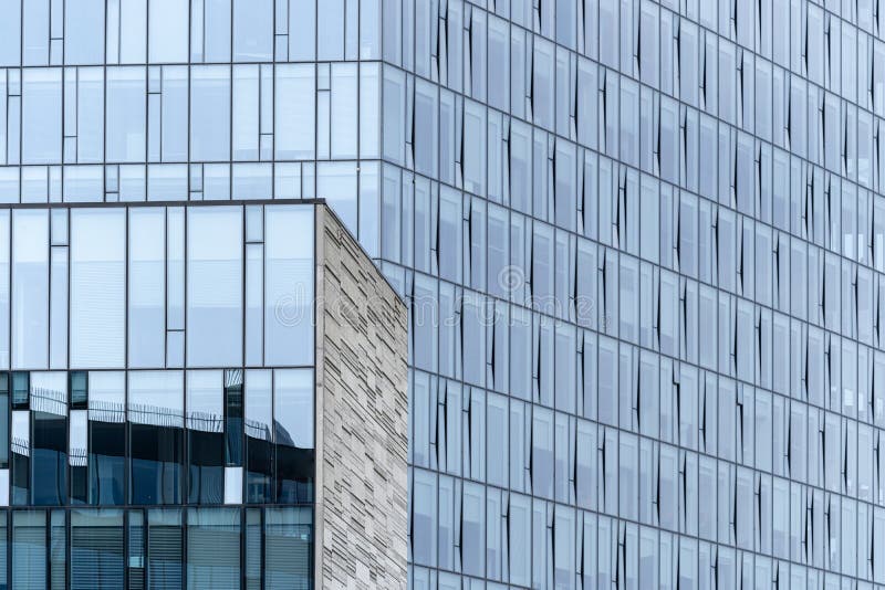 Glass building with reflection on clean window stock images Glass building with reflection on clean window stock images
