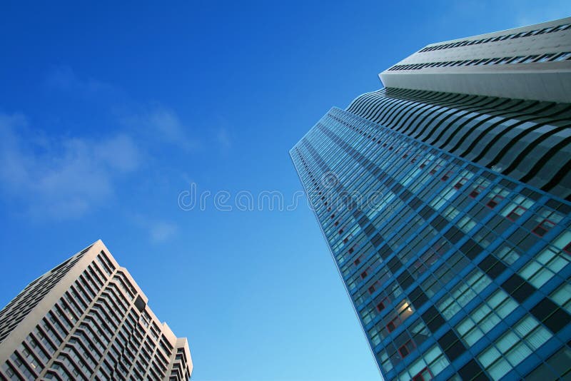 Glass buildings stock photography