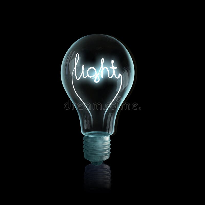 Glass Bulb with Concept Inside Stock Image Image of inspiration