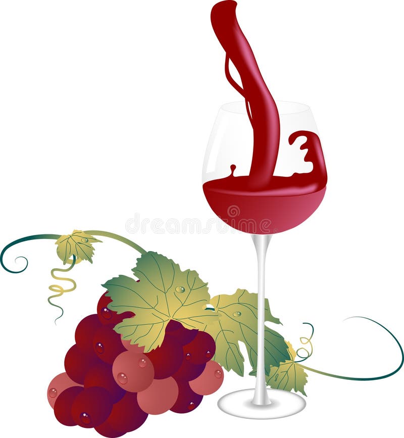Grape Vine: Leaf, Grapes, & WINE [VECTOR] Stock Vector - Illustration ...