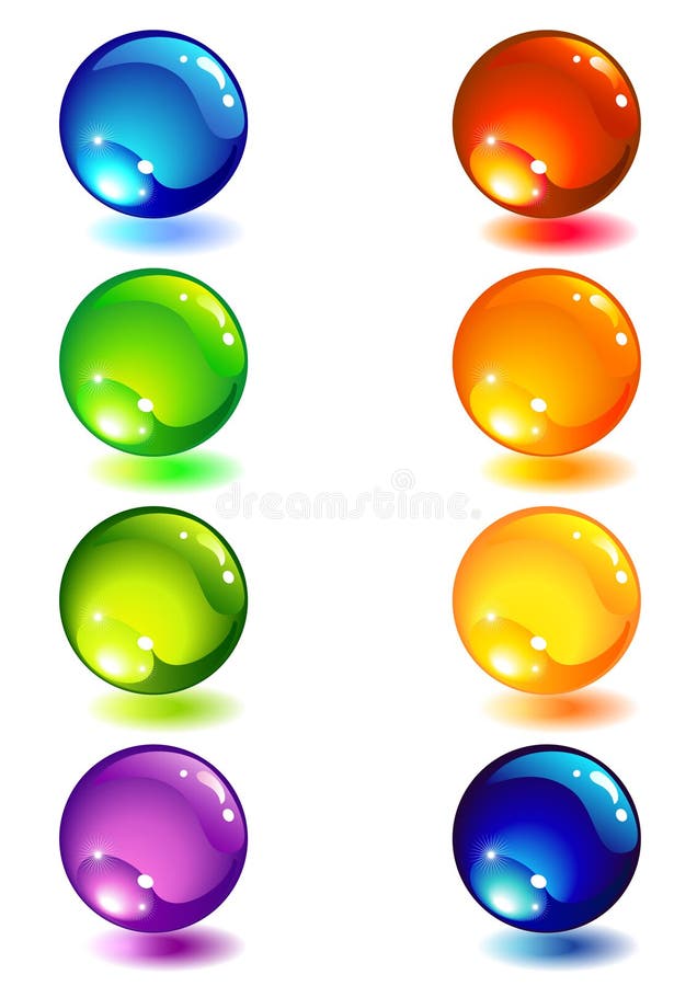 Glass button stock illustration