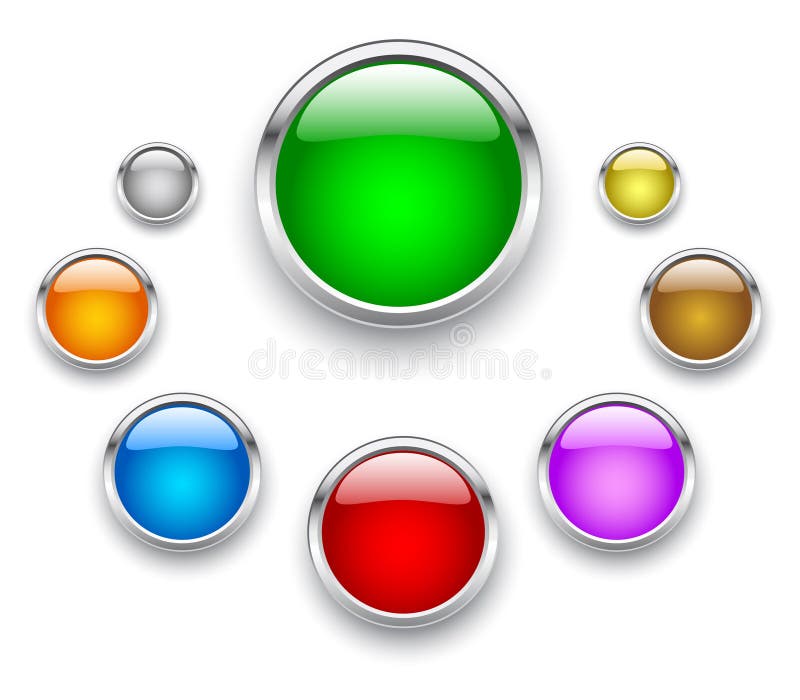 Glass button vector illustration