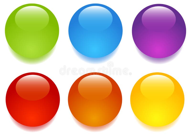 Glass buttons vector illustration