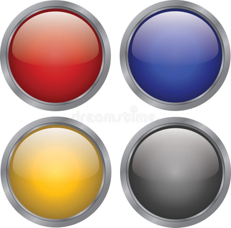 Glass buttons vector illustration
