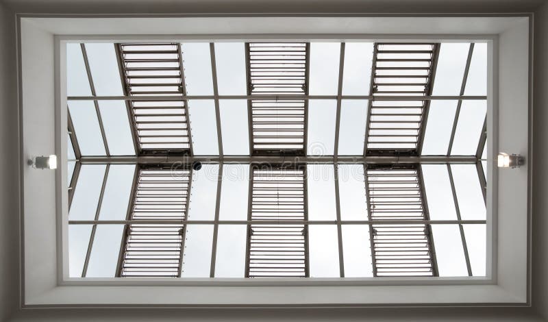 Glass ceiling stock image