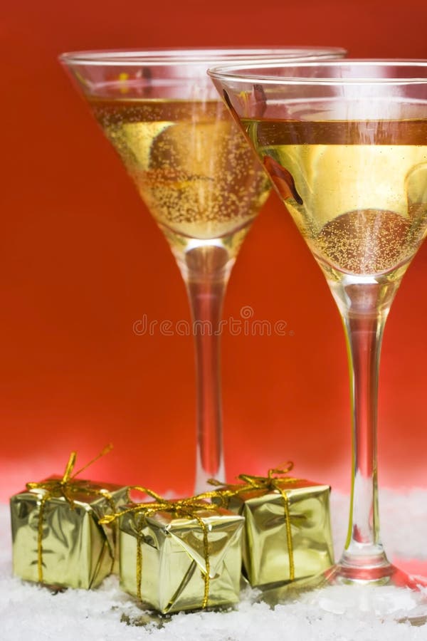 Glass with champagne