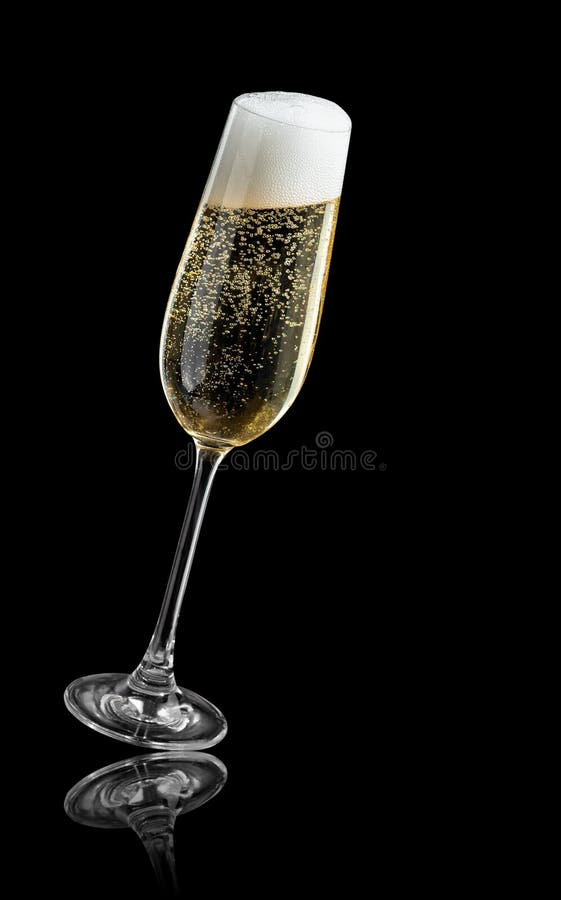 Glass Of Champagne With Splash Stock Image Image of celebration