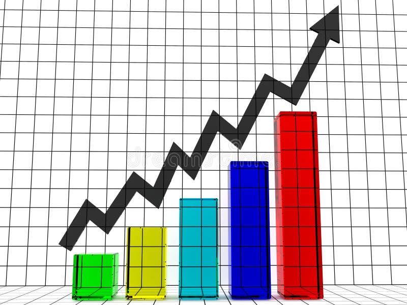 The glass chart stock illustration. Illustration of market 21950409