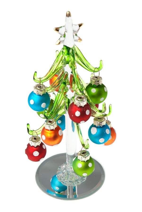 Glass Christmas tree stock photo. Image of orange, december - 16842806