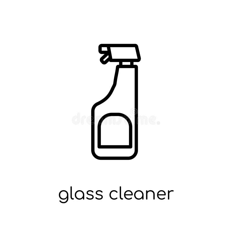 Glass cleaner tool line style icon Stock Vector by ©jemastock