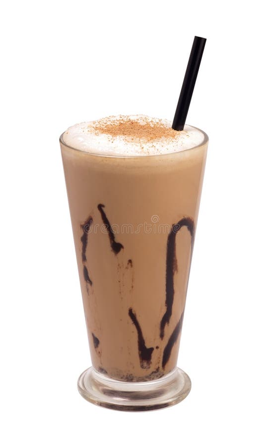 Glass Coffee Frappe Isolated Stock Image Image of brown, background