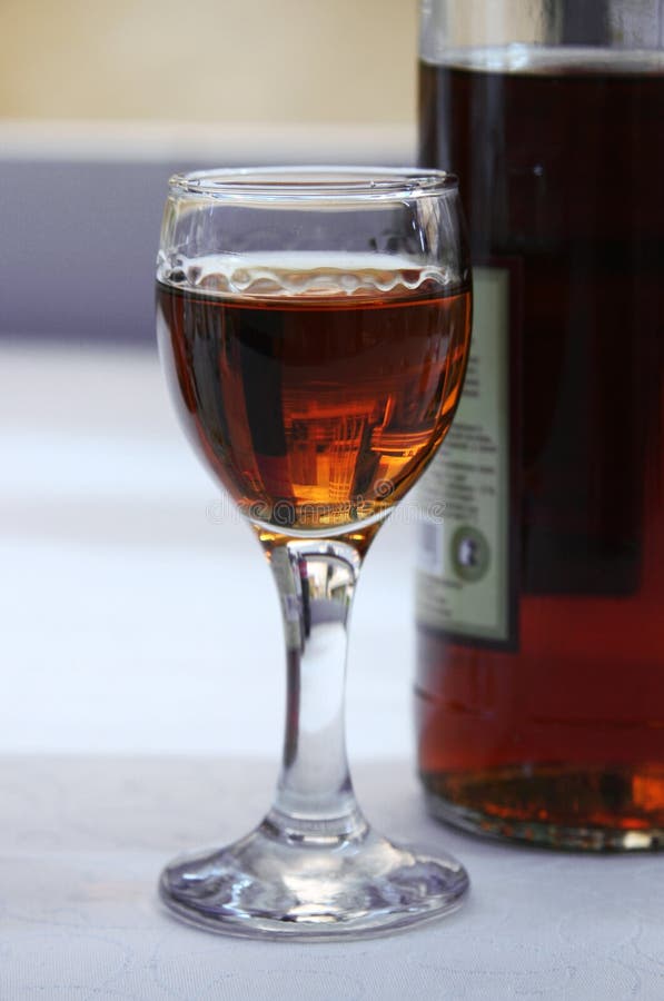Glass Of Cognac, Bottle Picture. Image 5445916