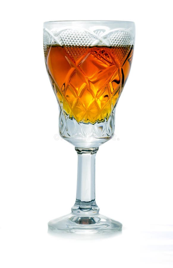 Glass of cognac stock image. Image of refinement, transparent 85082157